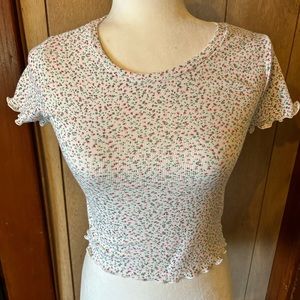 American Eagle Cropped Flower Top